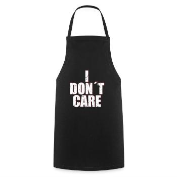 I don´t Care ist mir egal scheiß drauf - Kochschürze - Schwarz - Vorne - AI Model Male 185 dark (185cm)
