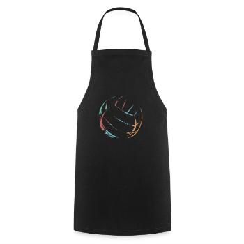 Retro Volleyball - Cooking Apron - black - Front - AI Model Male 185 dark (185cm)