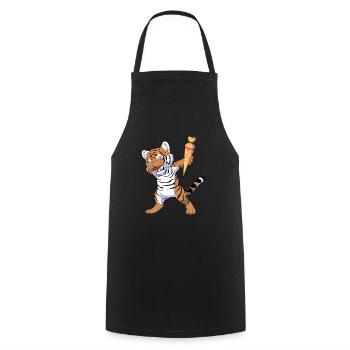 Dabbing Schultiger - Kochschürze - Schwarz - Vorne - AI Model Male 185 dark (185cm)