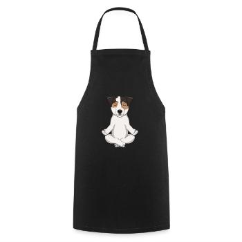 Parson Russell Terrier Meditate - Cooking Apron - black - Front - AI Model Male 185 dark (185cm)