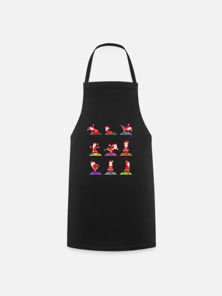 Weihnachten Yoga Meditation Xmas Geschenkidee - Kochschürze - Schwarz