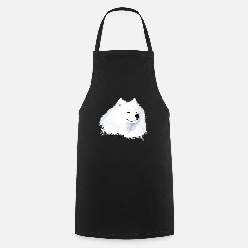 Samojede Hund - Kochschürze - Schwarz