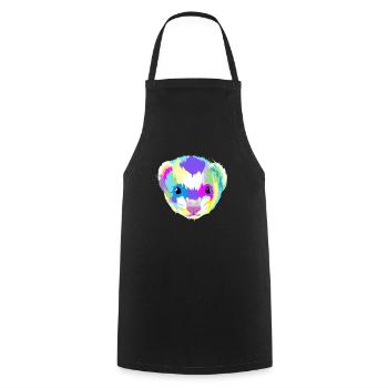 Splash Furets - Tablier de cuisine - noir - Devant - AI Model Male 185 dark (185cm)