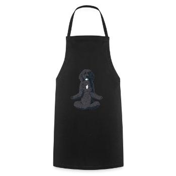 Yoga d’eau portugaise chien - Tablier de cuisine - noir - Devant - AI Model Male 185 dark (185cm)
