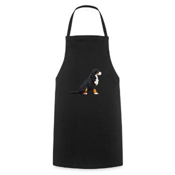 Chien de sennenhund bernois - Tablier de cuisine - noir - Devant - AI Model Male 185 dark (185cm)