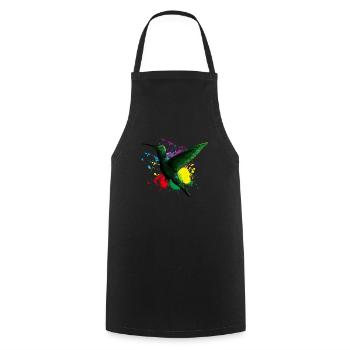 Oiseau - Tablier de cuisine - noir - Devant - AI Model Male 185 dark (185cm)