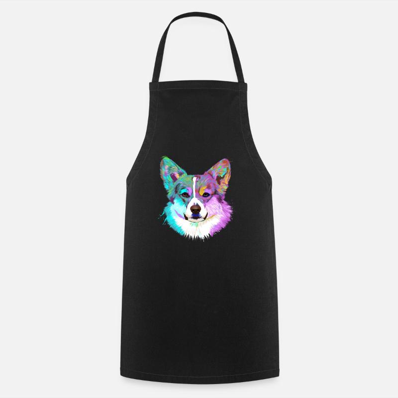 Corgi couleur chien - Tablier de cuisine - noir
