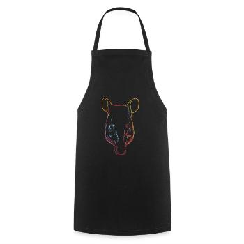 Colorful Tapir - Cooking Apron - black - Front - AI Model Male 185 dark (185cm)