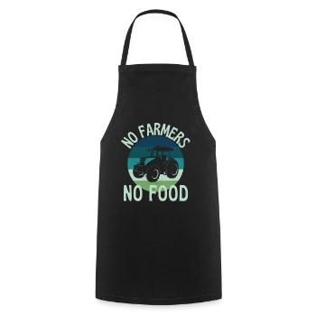 Pas d'agriculteurs pas de nourriture - Tablier de cuisine - noir - Devant - AI Model Male 185 dark (185cm)