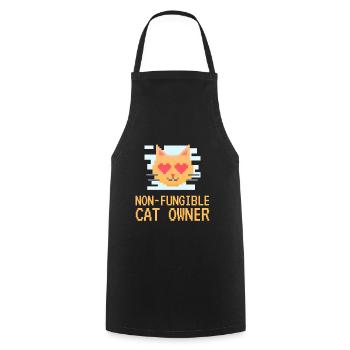 Non Fungible Cat Owner NFT Cats Funny - Cooking Apron - black - Front - AI Model Male 185 dark (185cm)
