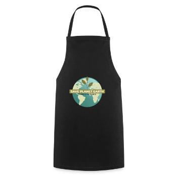 Save Planet Earth There Is No Plan B - Cooking Apron - black - Front - AI Model Male 185 dark (185cm)