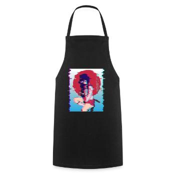 Sad Girl Waifu Anime Girl Japanese Vaporwave Otaku - Tablier de cuisine - noir - Devant - AI Model Male 185 dark (185cm)