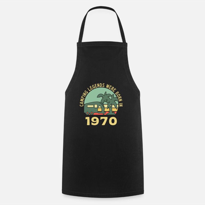 Camping Legends Né En 1970 Caravan - Tablier de cuisine - noir