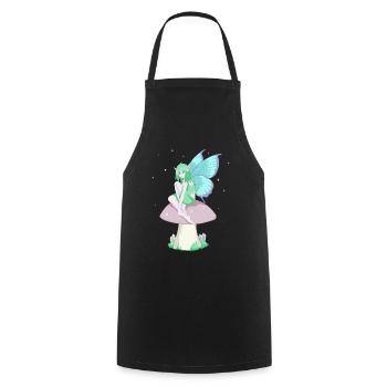 Fairycore Esthétique Anime Elf Fee Grunge Faecore - Tablier de cuisine - noir - Devant - AI Model Male 185 dark (185cm)