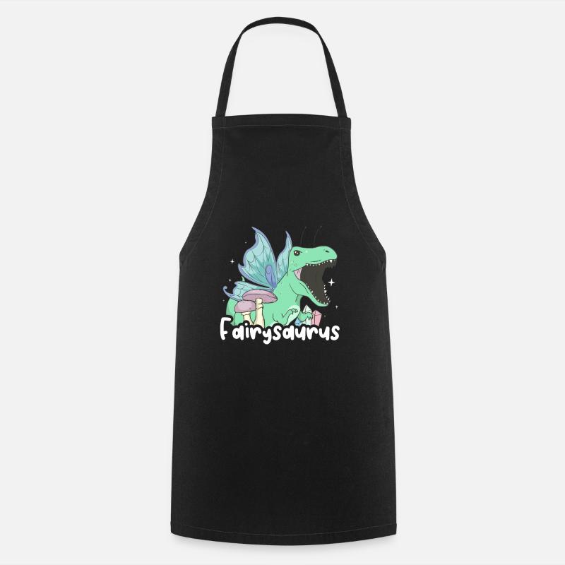 Fairycore Aesthetic Fee Dinosaurier Fairysaurus - Kochschürze - Schwarz