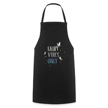 Fairycore Aesthetic Fairy Vibes Only Faecore Fairies - Cooking Apron - black - Front - AI Model Male 185 dark (185cm)