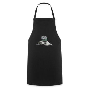 Hugging Birds Pigeon - Cooking Apron - black - Front - AI Model Male 185 dark (185cm)