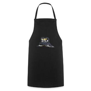 Vogel Wanderfalke - Kochschürze - Schwarz - Vorne - AI Model Male 185 dark (185cm)