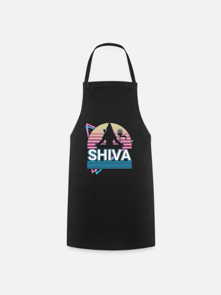 Shiva Hindu God Ancient Hindu Mythology Gift - Cooking Apron - black
