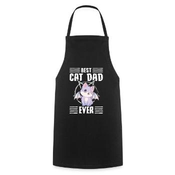 Kawaii Cat Pastel Goth Best Cat Dad Ever Gesche - Cooking Apron - black - Front - AI Model Male 185 dark (185cm)