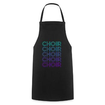 Chœur Rétro - Tablier de cuisine - noir - Devant - AI Model Male 185 dark (185cm)