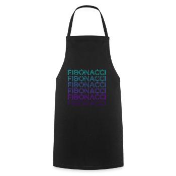 Fibonacci Spiral Fibonacci Sequence Retro - Cooking Apron - black - Front - AI Model Male 185 dark (185cm)
