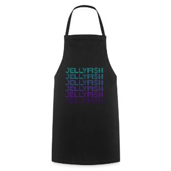 Jellyfish Retro - Cooking Apron - black - Front - AI Model Male 185 dark (185cm)