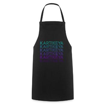 Kartikeya Hindu God Mythology Hinduism Retro - Cooking Apron - black - Front - AI Model Male 185 dark (185cm)