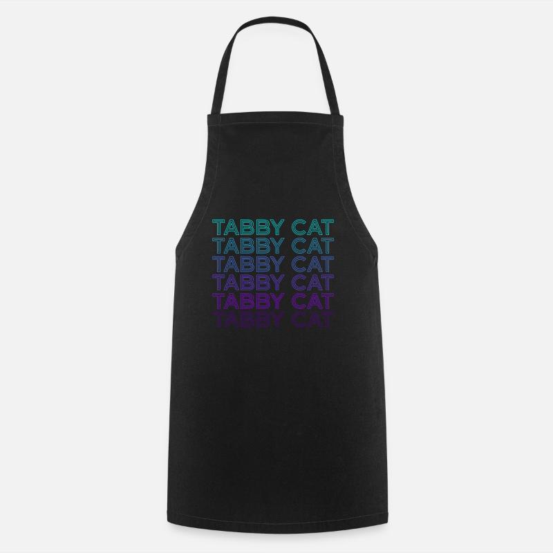 Tabby Katze Orange Katze Retro - Kochschürze - Schwarz