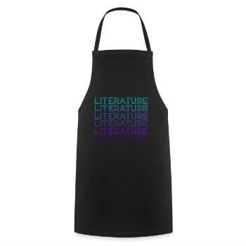 Literature Literature Literary Retro - Cooking Apron - black - Front - AI Model Male 185 dark (185cm)