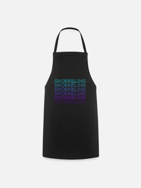 Schnorcheln Schnorchel Schnorchler Retro - Kochschürze - Schwarz