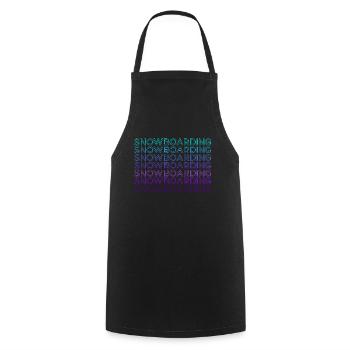 Snowboarding Snowboard Snowboarder Retro - Cooking Apron - black - Front - AI Model Male 185 dark (185cm)