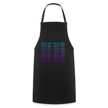 Turkey Hunting Hunter Retro - Cooking Apron - black - Front - AI Model Male 185 dark (185cm)