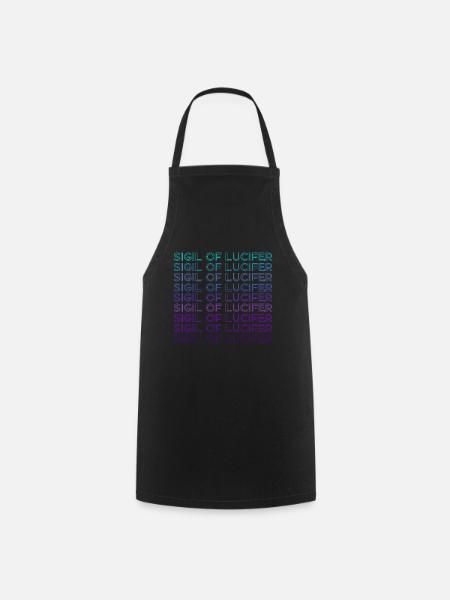 Seal of Lucifer Retro - Cooking Apron - black