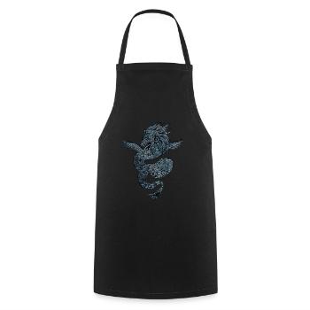 Quetzalcoatl Aztecs Feathered Snake Maya Inca - Cooking Apron - black - Front - AI Model Male 185 dark (185cm)