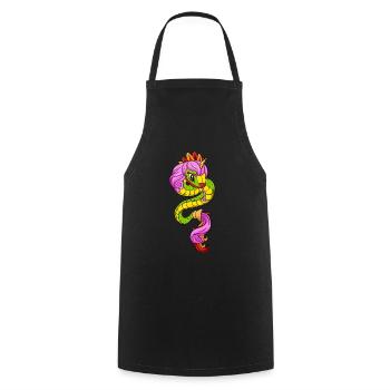 Quetzalcoatl Unicorn Aztec Feathered Snake Ma - Cooking Apron - black - Front - AI Model Male 185 dark (185cm)