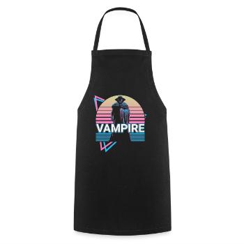Vampire Halloween Bloodsucker Retro Gift - Cooking Apron - black - Front - AI Model Male 185 dark (185cm)