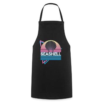 Shell Rétro Cadeau - Tablier de cuisine - noir - Devant - AI Model Male 185 dark (185cm)