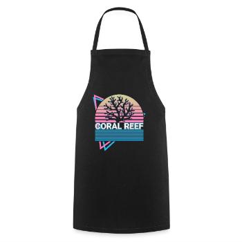 Coral Reef Retro Gift - Cooking Apron - black - Front - AI Model Male 185 dark (185cm)