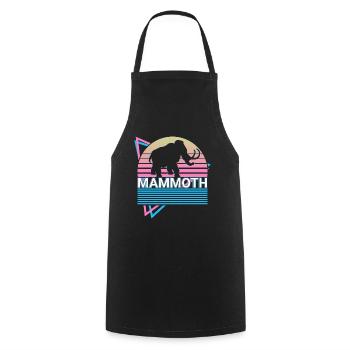 Mammut Elefant Retro Geschenk - Kochschürze - Schwarz - Vorne - AI Model Male 185 dark (185cm)