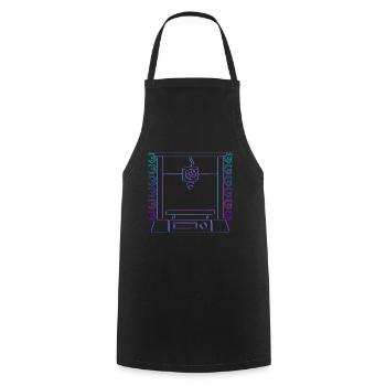 3D Printing 3D Printer Retro Gift - Cooking Apron - black - Front - AI Model Male 185 dark (185cm)