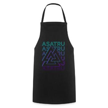 Asatru Norse Mythology Norse Paganism H - Cooking Apron - black - Front - AI Model Male 185 dark (185cm)
