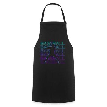 Baseball Player Retro Gift - Cooking Apron - black - Front - AI Model Male 185 dark (185cm)