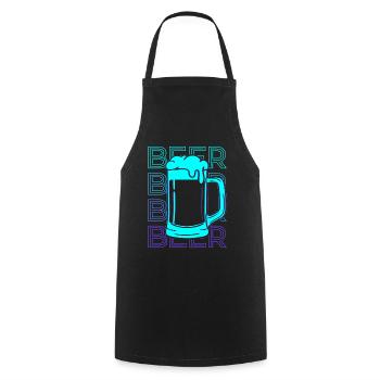 Beer Retro Gift - Cooking Apron - black - Front - AI Model Male 185 dark (185cm)