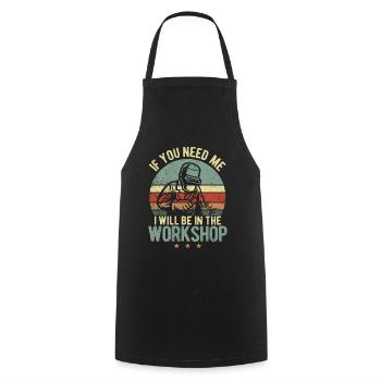 Funny Welder Welding Retro Gift - Cooking Apron - black - Front - AI Model Male 185 dark (185cm)