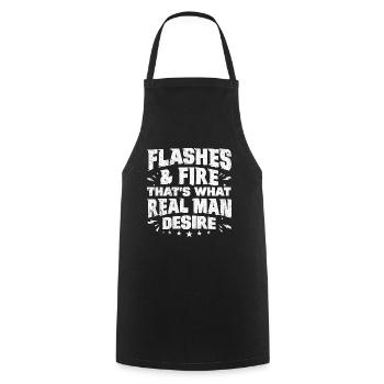 Funny Welder Welder Gift - Cooking Apron - black - Front - AI Model Male 185 dark (185cm)