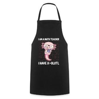 Lustiges Mathe-Kawaii-Axolotl-Geschenk - Kochschürze - Schwarz - Vorne - AI Model Male 185 dark (185cm)