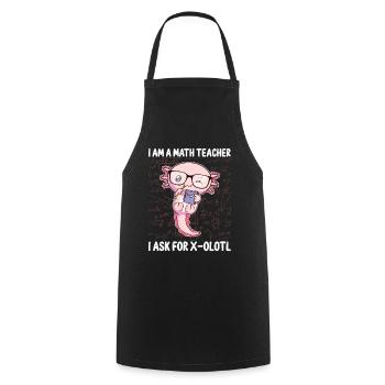 Drôles Mathématiques Kawaii Axolotl Mathématiques Gesch - Tablier de cuisine - noir - Devant - AI Model Male 185 dark (185cm)