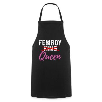 Lustiges Femboy-Geschenk - Kochschürze - Schwarz - Vorne - AI Model Male 185 dark (185cm)