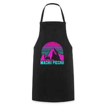 Machu Picchu Pérou Inca Rétro Vintage Cadeau - Tablier de cuisine - noir - Devant - AI Model Male 185 dark (185cm)